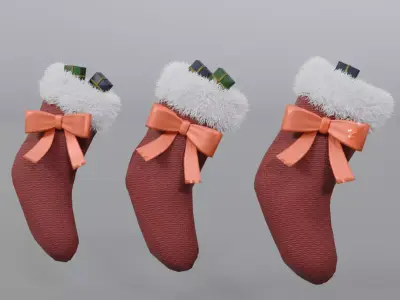 christmas socks 3D model
