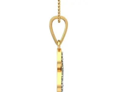 Solitaire Women Pendant 3dm STL OBJ FBX Renders Details 3D print model 79