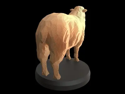 Parametric Sheep Low-poly 3D model