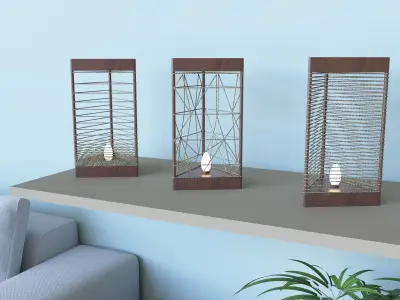 Rope Lamps 3D model