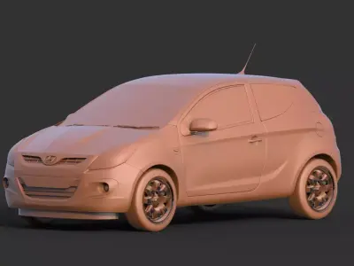 Hyundai i20 2009 3D print model