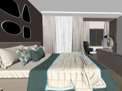 bedroom modern 3D model