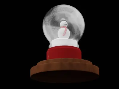 Christmas Snow Globe Low-poly 3D model