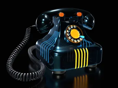 Conceptual telephones 3D model