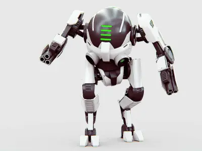 ROBOCOP Z-500  Rigged for Unreal Engine - Unity - MIXAMO  3D model
