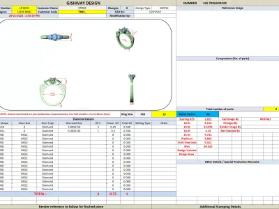 Luxury Three Stone Ladies Diamond Ring CAD Design 3DM STL 3D print model