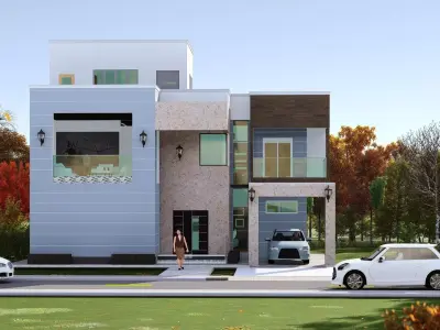 Modern House Model 3D model