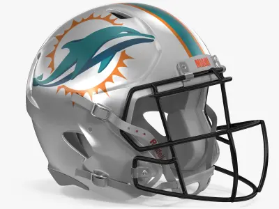 Miami Dolphins American Football Helmet 3D model