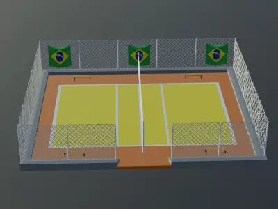 Volleyball Stadium - Brazil Low-poly 3D model