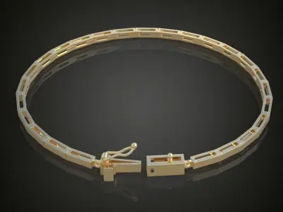 Exclusive Bracelet model 3D printable model 0016 3D print model