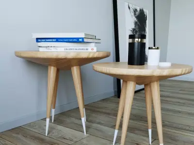 Wood Coffee Tables Free low-poly 3D model