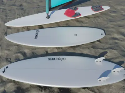 Surfboard Low-poly 3D model