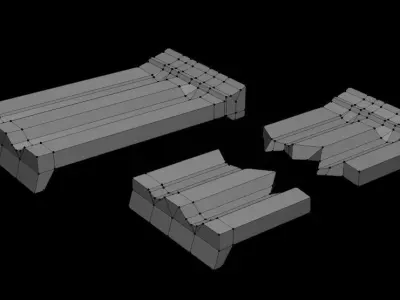 Roof Tile - Breakable Mobile Game Asset Free low-poly 3D model