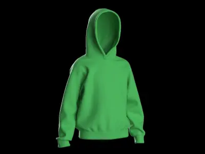 Kids male hoodie 3D model
