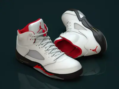 11-Sneakers air jordan 3D model