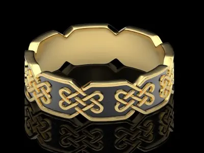 Celtic Knot Ring 3D Print Model 3D print model