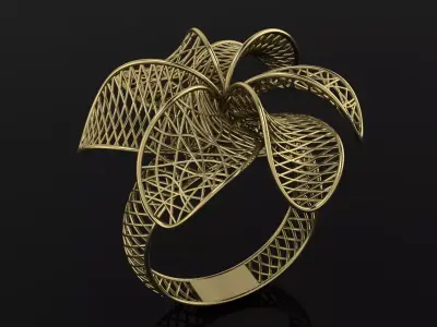 Ultra Vision Ring Gold Jewelry 3D print model get