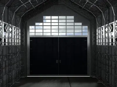 laos Spaceship Hangar 3D model