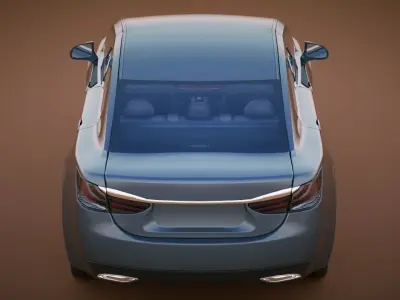 Generic Sedan v10 Low-poly 3D model