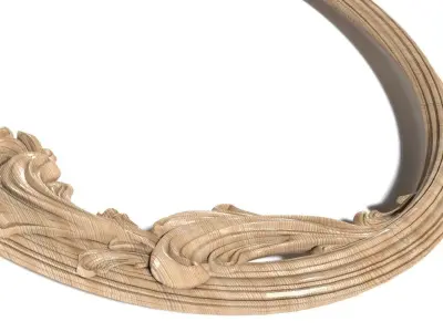 Frame-010 ornately carved wooden frame 3D model