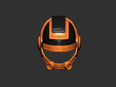 helmet high poly sculpt 3d printable  3D model 18