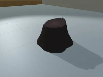 Simple stump model Free low-poly 3D model