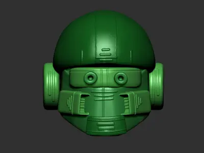 helmet high poly sculpt 3d printable  3D model 62