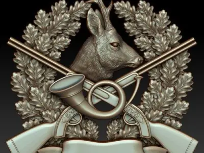 Hunting badge  Roe Deer 3D model