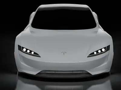 Tesla Roadster 2020 Low-poly 3D model