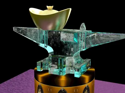 Chinese gold Ingot  3D model