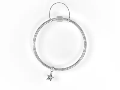 Starfish Charm with Gems 3D print model