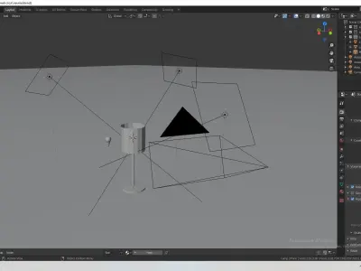 dekstop lamp - table lamp  Free 3D model