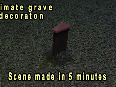 Ultimate Gotic Grave Free low-poly 3D model