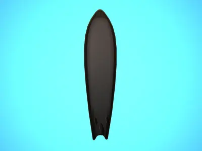 SURF BOARD 07 CARTOON STYLIZED Low-poly 3D model