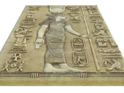 Isis Goddes Low-poly 3D model