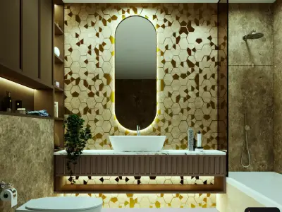 Modern Bathroom Interior 3D model