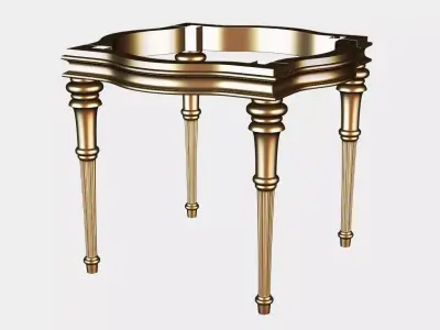 Carved coffee table for cnc 16 3D model