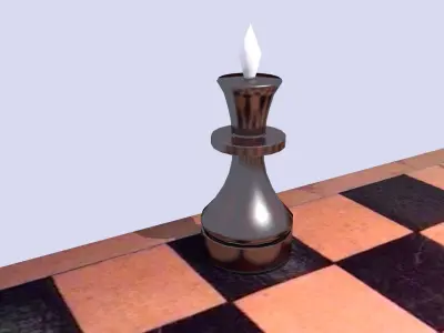 Classic Wooden Chess 3D model