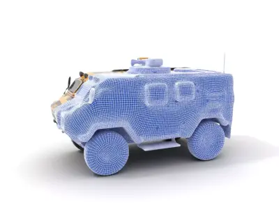 Camo Armored Vehicle model pack Low-poly 3D model