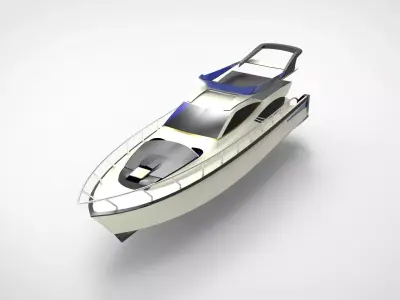 luxury yacht boat 3D model
