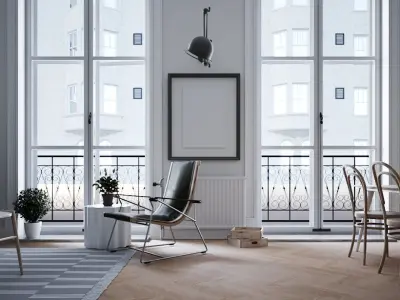 CA - Scandinavian interior scene V-Ray 6 3D model