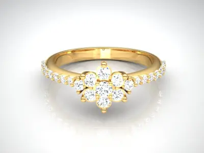Ring M17 The luxury female ring with gem wedding 3D print model