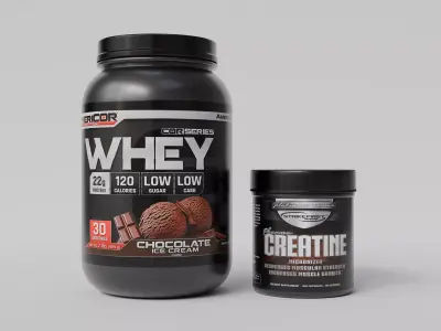 Protein Powder 3D model 3D model