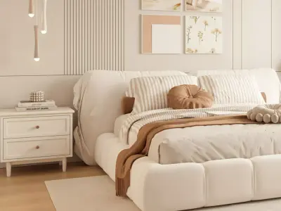 3D model of bedroom 3D model