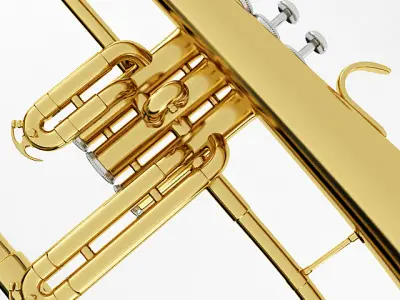 Flugelhorn brass instrument - brass instrument 3D model