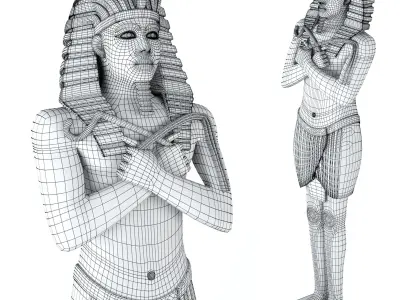 pharaoh egyptian statue of khufu 3D model
