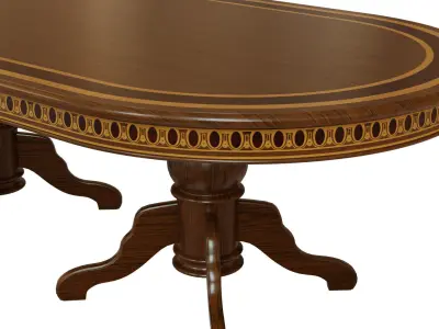 Wooden table with veneers 2500 3D model