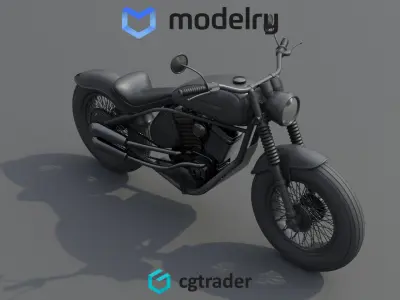Cruiser Motorcycle 3D model