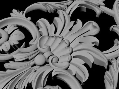 dekor ornate gold design 3D model