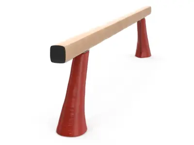 Olympic Balance Beam Low-poly 3D model
